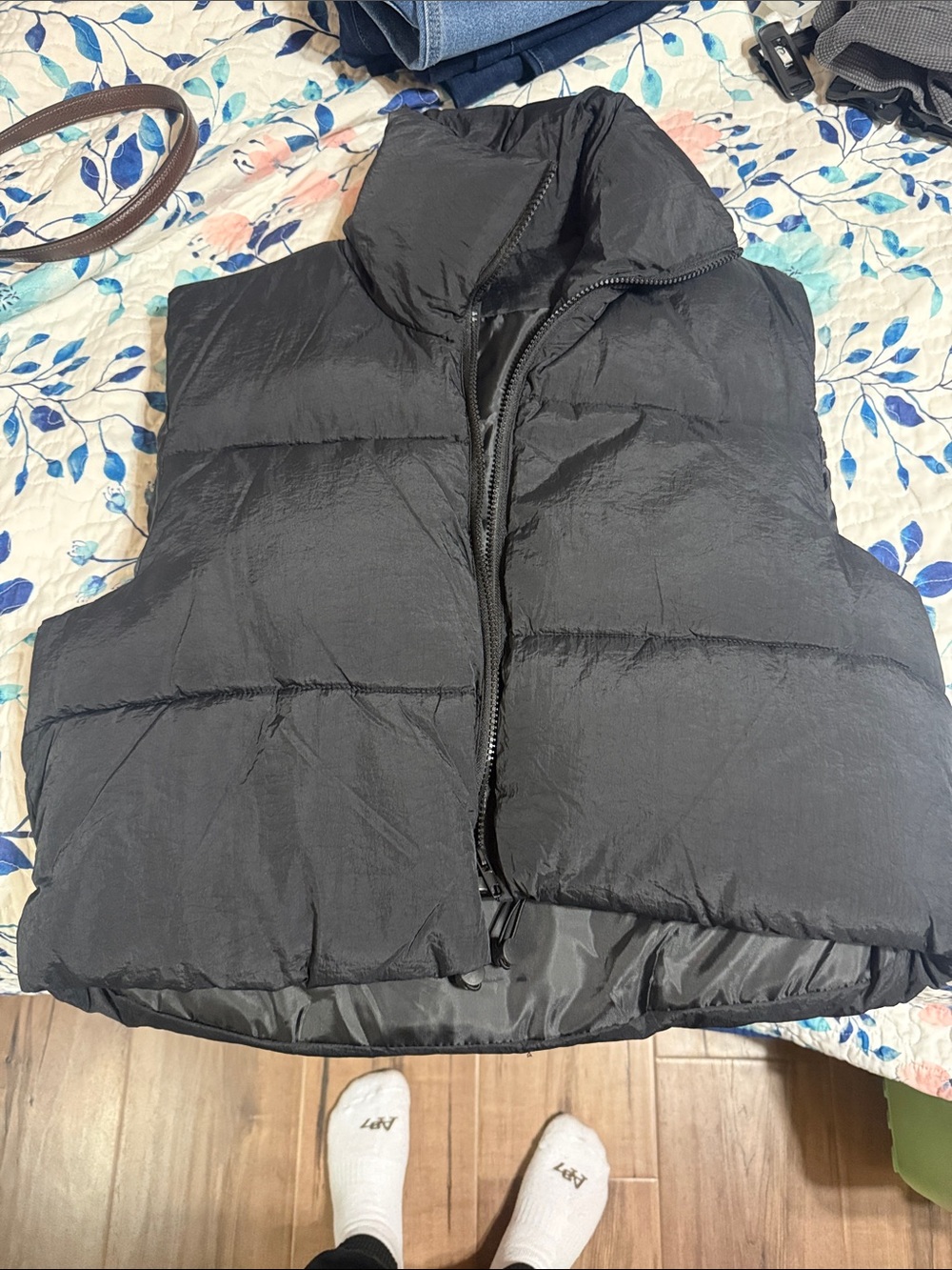 Mini Black Puffer Vest
